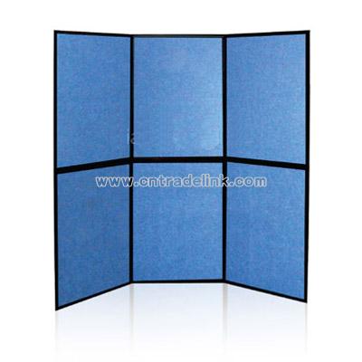 Desktop panel display with fabric panel