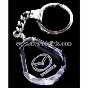 Diamond shape crystal key chain