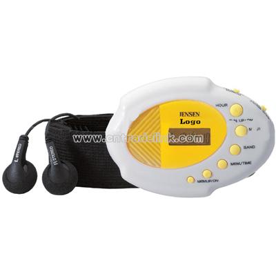 Digital AMFM Stereo Armband Radio with Clock