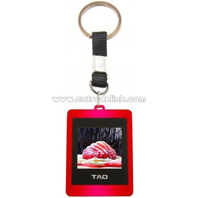 Digital photo Keychain & Keyring - Red 1.5 inch