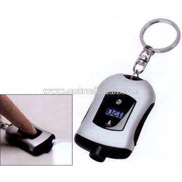 Digital tire gauge with LED light