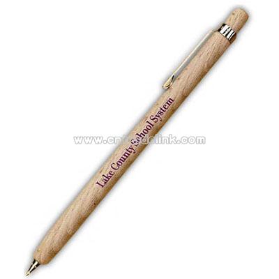 Disposable beech wood pen