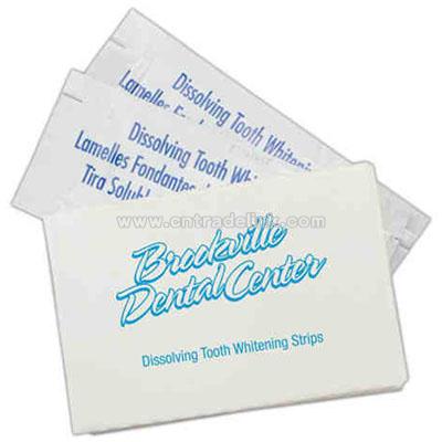 Dissolving tooth whitening strips