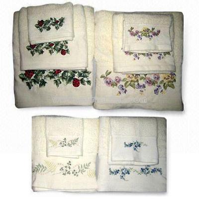 Dobby Border 3pk Bath Towel Set