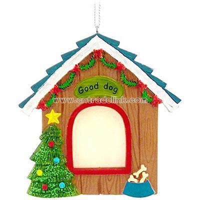 Dog House Frame Ornament