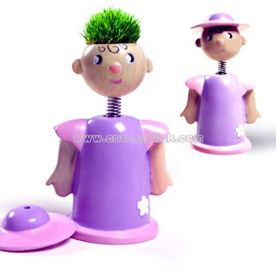 Doll & Puppet With Grass Hair
