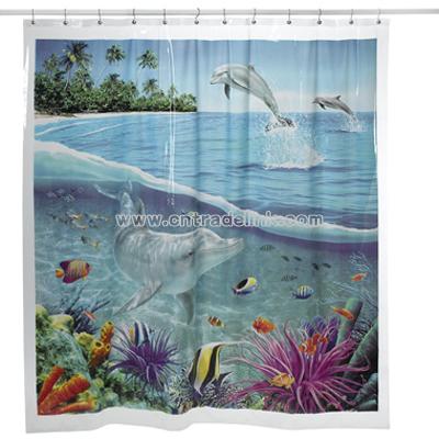 Dolphin Bay Shower Curtain