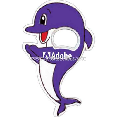 Dolphin shape bottle opener with magnet