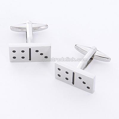 Dominoes Cuff Links with Personalized Case