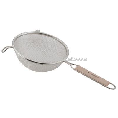 Double fine mesh wood handle strainer 6