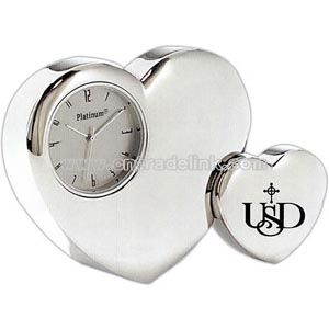 Double heart collectable with clock