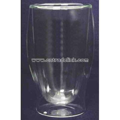 Double-wall beverage glass