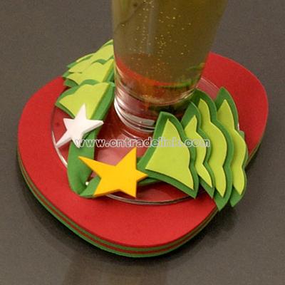 Drink Coasters, Holiday Flip-Flop