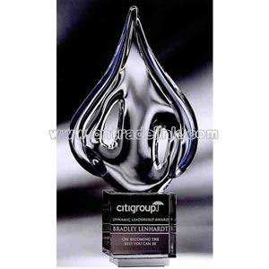 Drop shape crystal award