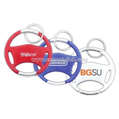 Dual gate steering wheel shape carabiner