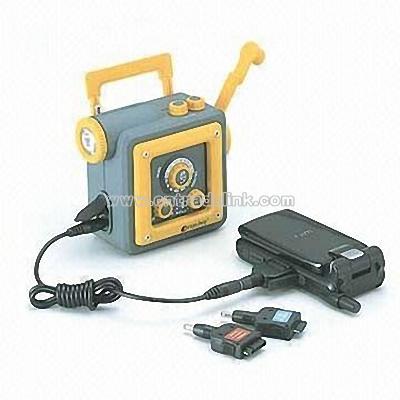 Dynamo AM/FM Waterproof Radio Light with Moble Phone Charger