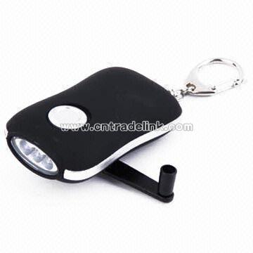 Dynamo Flashlight with Keychain and Three-piece LED