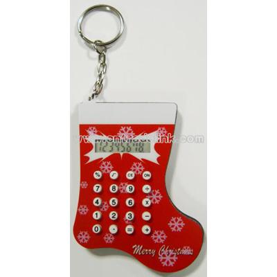 EVA Santa Claus Shape Calculator with keychain