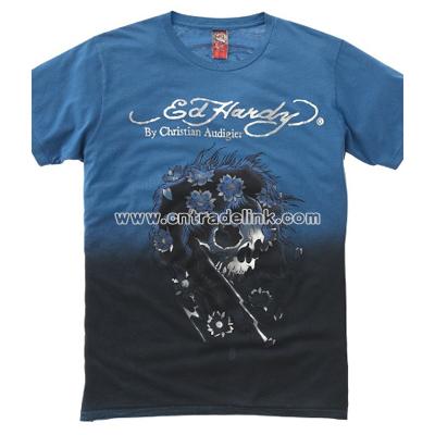 Ed Hardy T Shirt, Gradient Foil Ghost Graphic