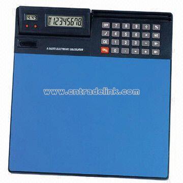 Eight Digits Calculator with Mouse Pad and Digital Clock