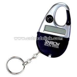Eight digit Carabiner clip calculator with keychain