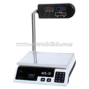 Electronic price scale with pole