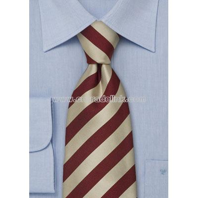 Elegant striped neckties Gold and red striped tie