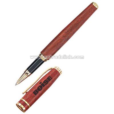 Elegantly shaped Victorian style rosewood roller pen