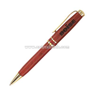 Elegantly shaped ball point pen