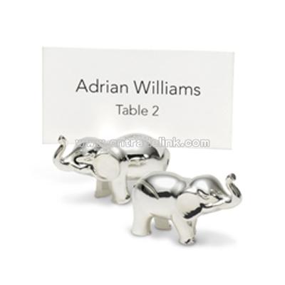 Elephant Place Card Holders - Silver-plated
