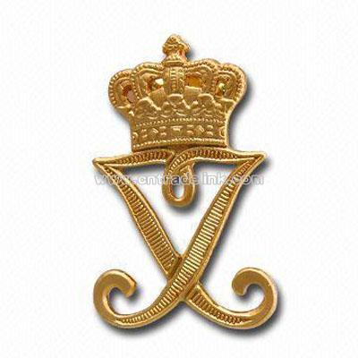 Emblem/Label Pin in Crown Shape