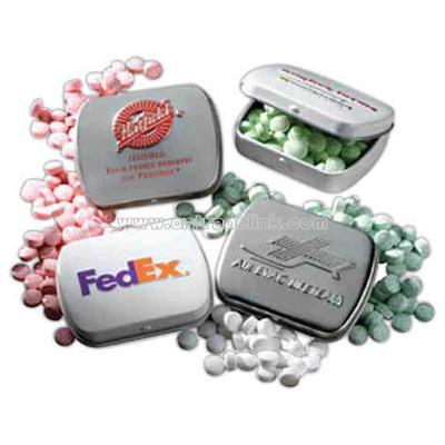 Embossed Mini Mint Tin Filled With Kosher Mints Of Choice