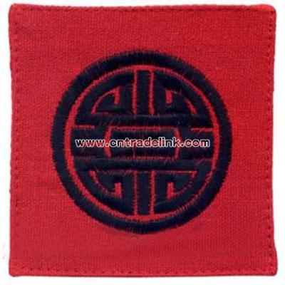 Embroidered Chinese Coasters - Good Fortune
