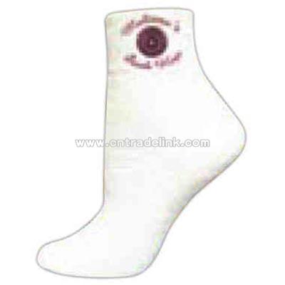 Embroidered sport quarter socks