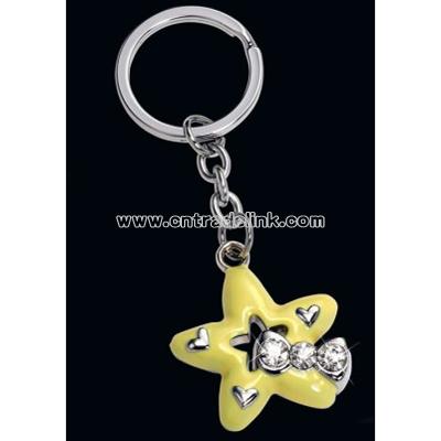 Enamel Keyring Star
