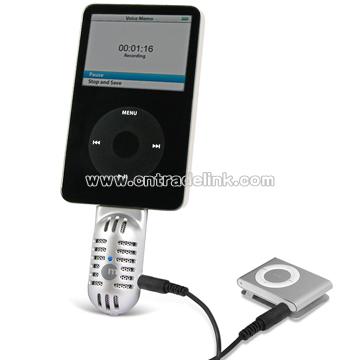Enhanced Stereo Mic for iPod Video/Nano with Mono Speaker