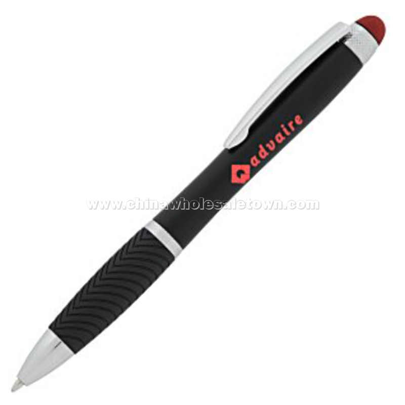 Evantide Light-Up Logo Stylus Twist Pen - Black