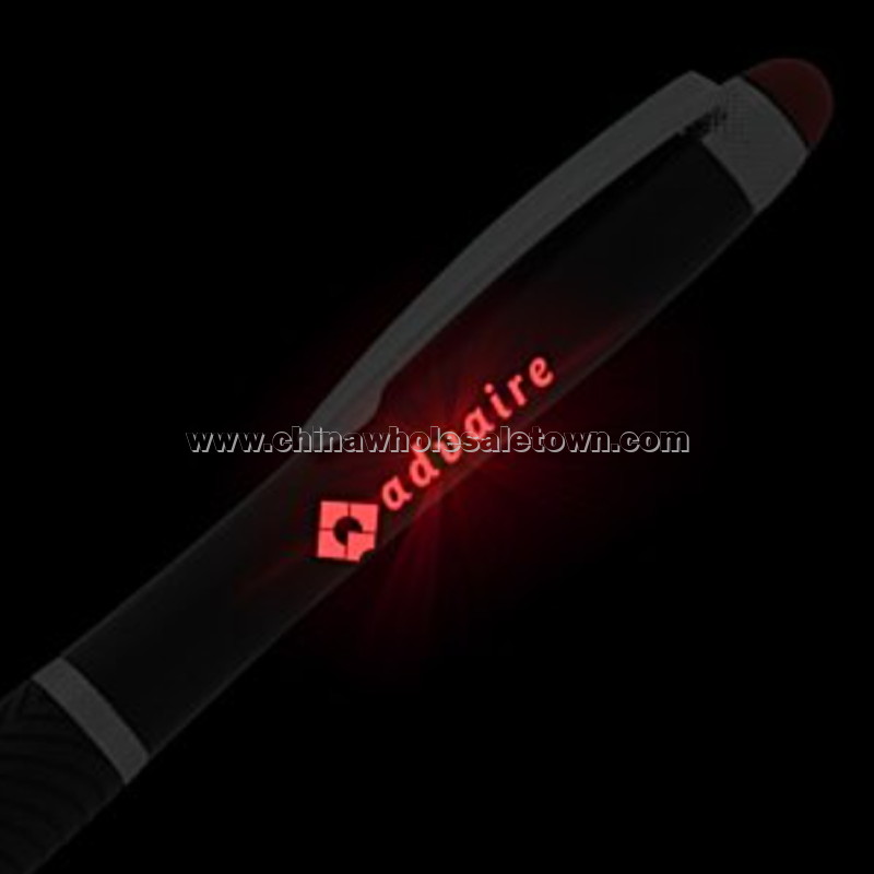 Evantide Light-Up Logo Stylus Twist Pen - Black