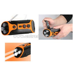 FM/AM Dynamo Radio Flashlight