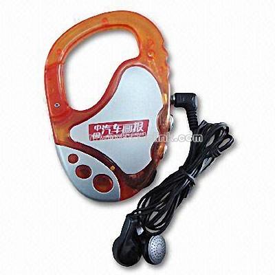 FM Automatic Scan Radio with Carabiner