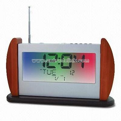 FM Digital Radio with Hardwood Body and Auto-scan Function