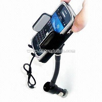 FM Transmitter with Car Charger and Holder