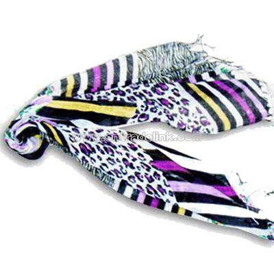 Fabric and Cotton Scarf