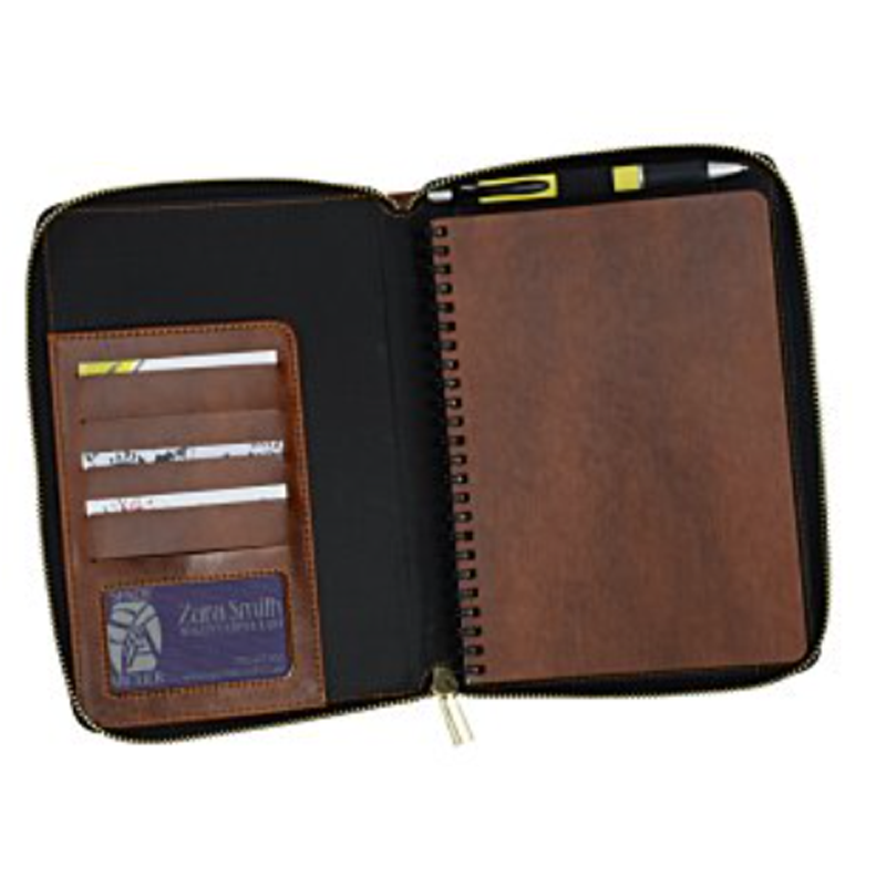 Fabrizio RFID Zip Portfolio Notebook