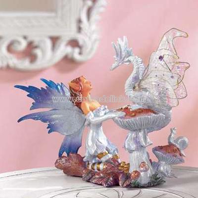 Fairy with Dragon Figurine