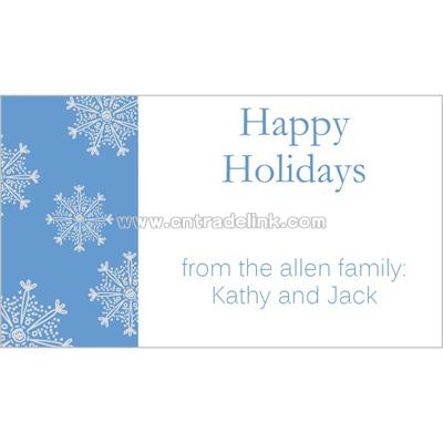 Family Snowfall Powder Gift Tag