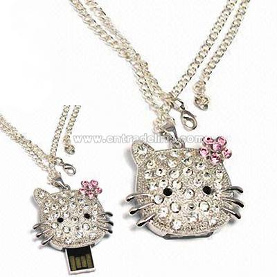 Fancy Diamond Pendant USB Flash Drives