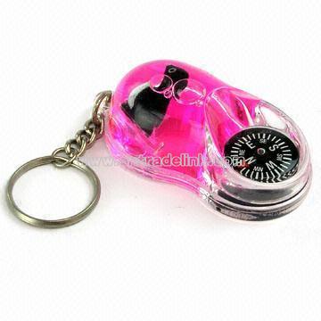 Fancy Liquid Compass Keychain