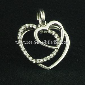 Fashion Heart Pendant with Gemstone