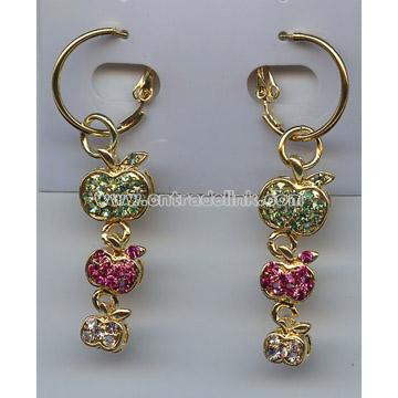 Fashion Jewelry---Three Apple Earrings